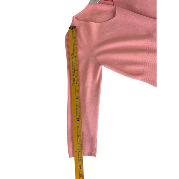 Ann Taylor Loft‎ Women's Sweater M Pink V-Neck Ribbed Hem 3/4 Sleeve Workwear - Picture 7 of 8